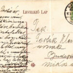1906 Karcag, Nagykunsági Hírlap szerkesztősége magyar zászlóval, templom (EK) - Image 2