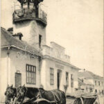 1912 Sátoraljaújhely, Tűzoltó laktanya, Önkéntes tűzoltó őrtanya, lovaskocsi