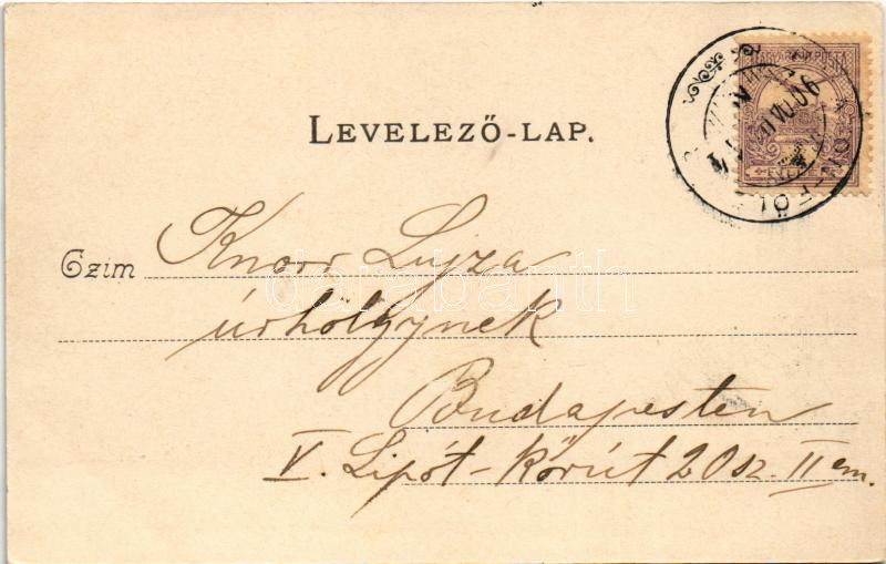 1900 Balatonföldvár, Spur István utca és játszóhely. Divald Károly - Image 2
