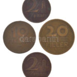 1946-1947. 2f bronz (2xklf) + 1947. 10f Al-bronz + 1946. 20f Al-bronz T:XF,VF patina
