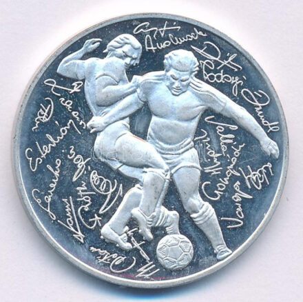 Bognár György (1944-) 1986. 'Labdarúgó Világbajnokság Mexikó' kétoldalas Al emlékérem (32mm) T:PP fo.