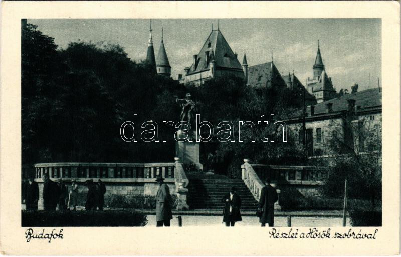1939 Budapest XXII. Budafok, részlet a Hősök szobrával