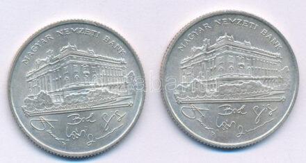 1993. 200Ft Ag 'MNB' (2x) T:AU,XF patina, kis ph Adamo F13