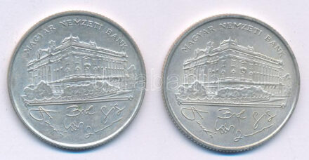 1993. 200Ft Ag 'MNB' (2x) T:AU,XF patina, karc Adamo F13