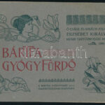 cca 1900 Bártfa gyógyfürdő szecessziós ismertető prospektusa, szecessziós illusztrációkkal, 10p