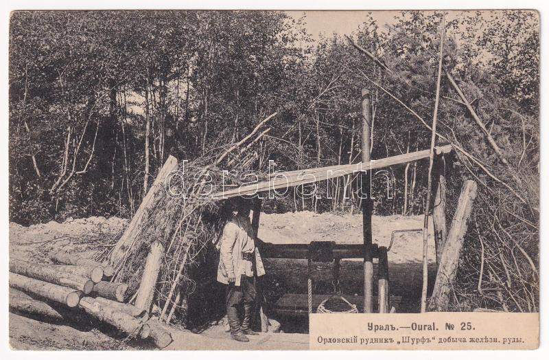 Ural, Oural; Ore mining pit, Russian folklore. Phototypie Scherer, Nabholz & Co. (EK)
