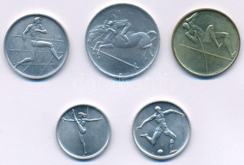 San Marino 1980. 1L-20L (5xklf) forgalmi emlékkiadások T:UNC,AU San Marino 1980. 1 Lira - 20 Lire (5xdiff) circulating commemorative coins C:UNC,AU - Image 2