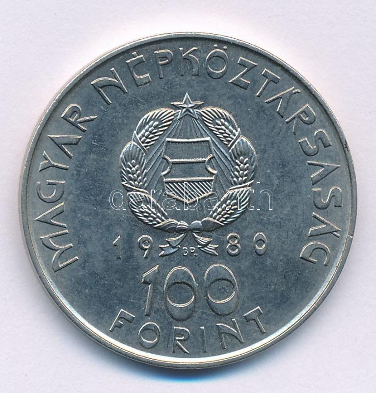 1980. 100Ft Ni 'Szovjet-magyar közös űrrepülés' T:UNC,AU Adamo EM61 - Image 2