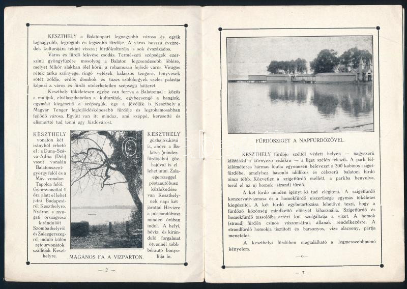 cca 1900 Keszthely a Balaton metropolisa, ismertető füzet, 12p - Image 2
