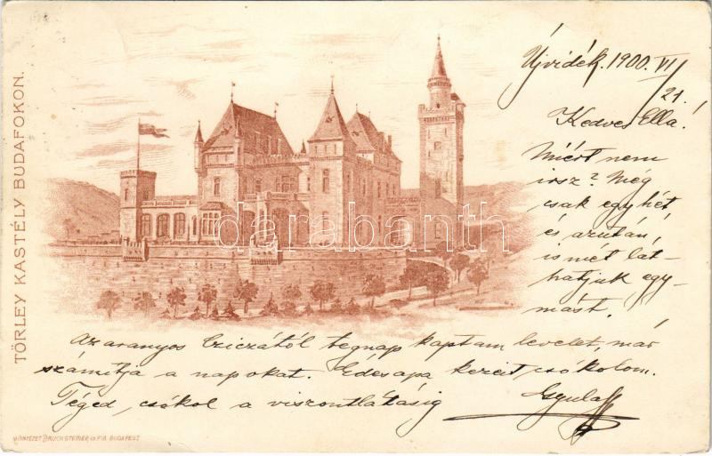 1900 Budapest XXII. Törley kastély. Bruchsteiner és fia műintézet (EK)