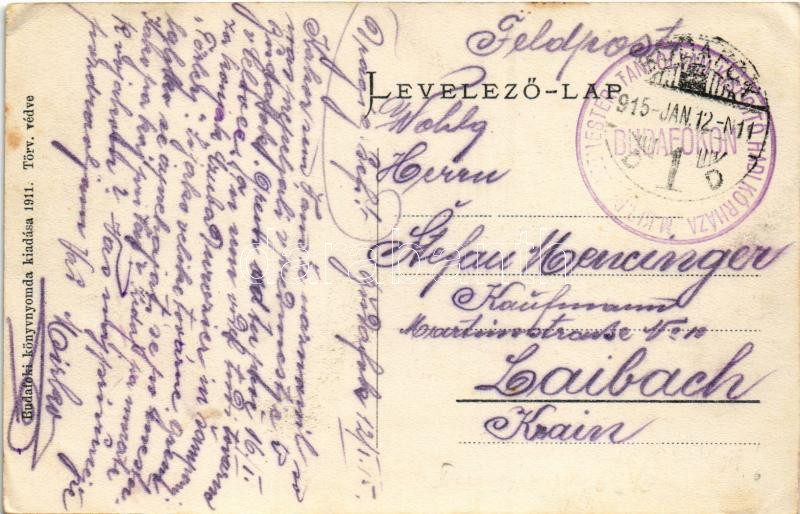 1915 Budapest XXII. Budafok, Tóth József utca (EK) + 'M. Kir Pinczemesteri Tanfolyam Kisegítő Hadi Kórháza Budafokon' - Image 2