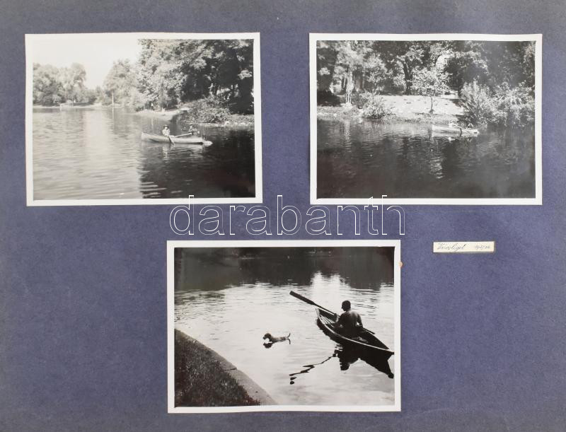 1937 Budapest, Rózsadomb és Rómaifürdő, Várósliget, Somlóhegy, 12 db albumlapra ragasztott fotó, feliratozva, 9×12 cm - Image 4