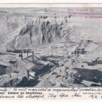 1900 Johannesburg, Goldmine / gold mine, industrial railway. Franck coffee advertisement (EK)