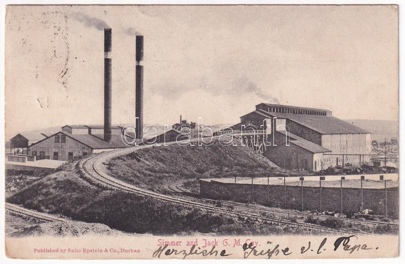 1905 Johannesburg, Simmer and Jack G. M. Coy, industrial railway. Published by Sallo Epstein & Co. (Durban) (EK)