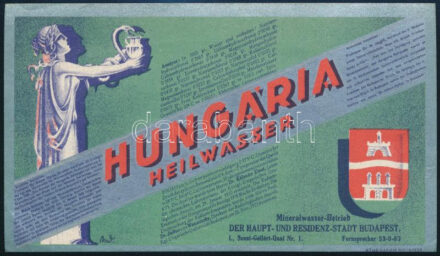 Hungária Heilwasser Budapest reklámcédula