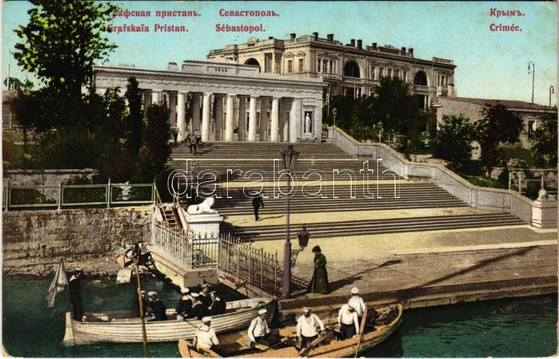 Sevastopol, Sebastopol; Grafskaia Pristan / port, imperial wharf (glue marks)