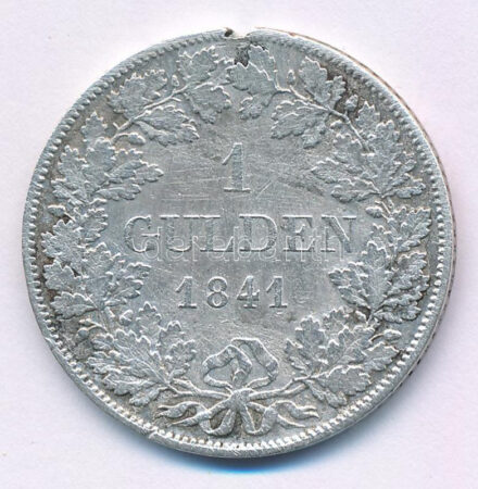 Német Birodalom / Bajorország 1841. 1G Ag 'I. Lajos' T:VG ph., anyaghiány German Empire / Bavaria 1841. 1 Gulden Ag 'Ludwig I of Bavaria' C:VG edge error, missing material Krause KM#788