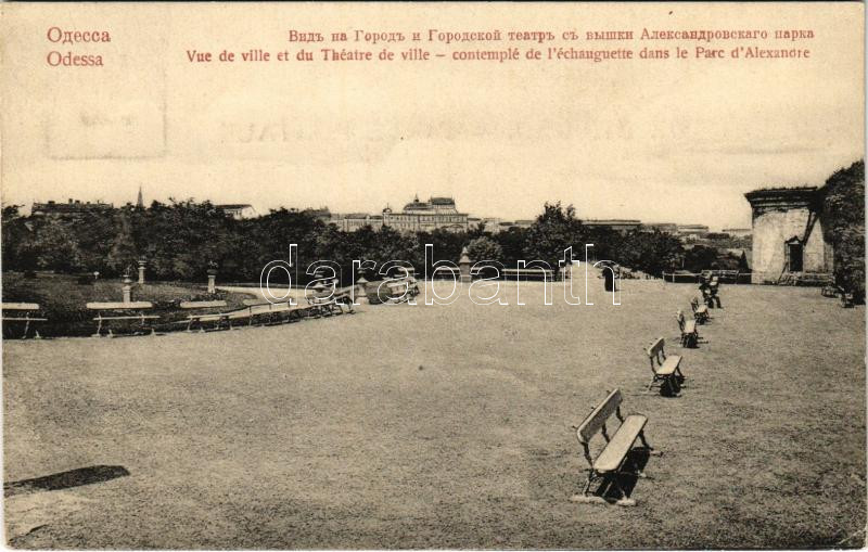 Odesa, Odessa; Vue de ville et du Théatre de ville / theatre, park (EK)