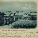 1899 (Vorläufer) Kópháza, Kohlenhof, Kolnhof (Sopron); látkép, út este. Carl Schwarz kiadása (EK)