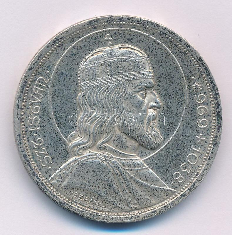 1938. 5P Ag 'Szent István' T:AU patina, kis ph. Adamo P8.1