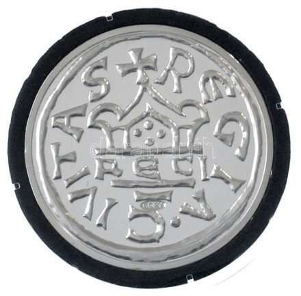 DN 'Lancea Regis' Szent István ezüstdénárjának ezüstözött Cu-Ni replikája 'COPY' jelzéssel T:PP