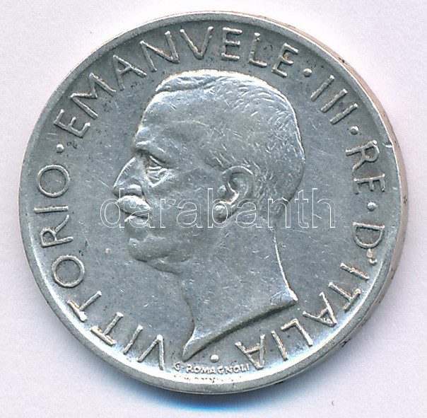 Olaszország 1929R 5L Ag 'III. Viktor Emánuel' T:XF Italy 1929R 5 Lire Ag 'Vittorio Emanuele III' C:XF Krause KM#67.1