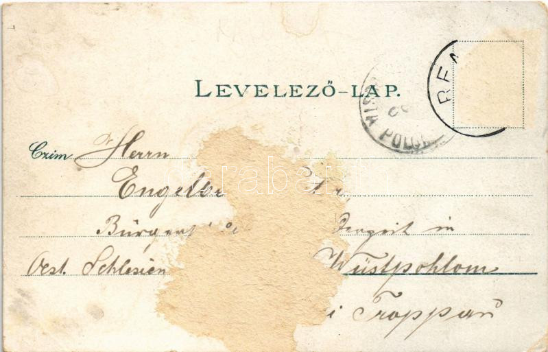 1903 Léka, Lockenhaus; látkép, vár. Kopfstein M. kiadása / Schloss / castle (EK) - Image 2