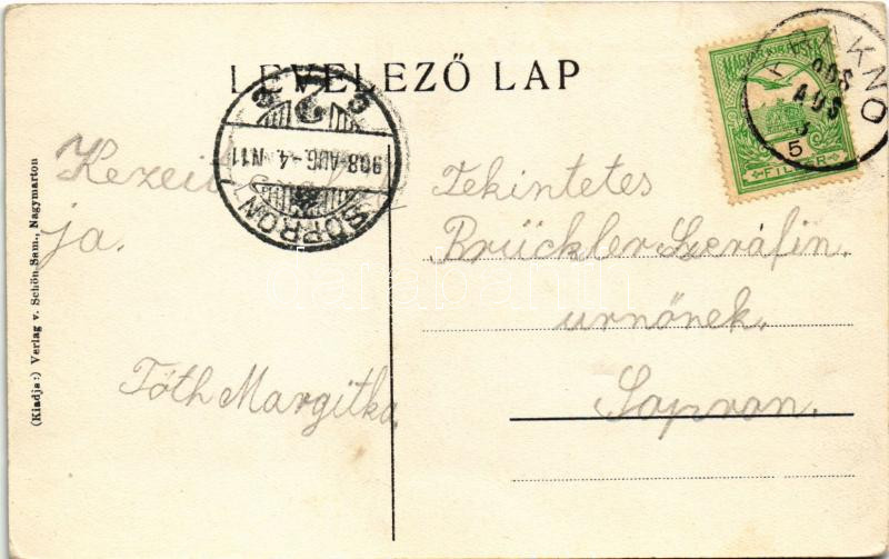 1908 Fraknó, Forchtenstein; Ansicht von Fraknó mit der Festung / Fraknó vára. Schön Sam. kiadása / castle, general view (EK) - Image 2