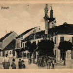 1918 Pinkafő, Pinkafeld; Fő tér. Karl Strobl kiadása / main square (EM)
