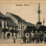 1918 Pinkafő, Pinkafeld; Fő tér, gyógyszertár. Karl Strobl kiadása / main square (EK)