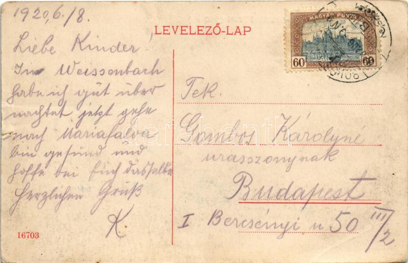 1920 Borostyánkő, Bernstein; látkép / general view (EB) - Image 2
