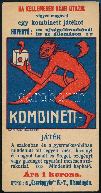 Kombinet játék számolócédula