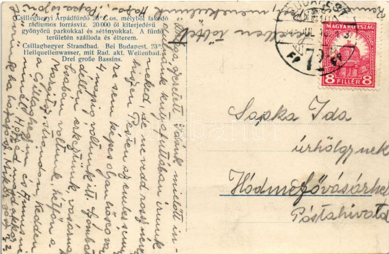 1928 Budapest III. Csillaghegy, Árpád strandfürdő - Image 2