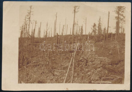1917 Román front fotója, 'Magyaros. h. 917. R. fr.' felirattal a hátoldalán, 9x13 cm