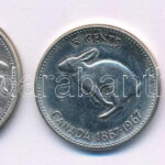 Kanada 1967. 5c Ni 'Kanada 100 éves' + 10c Ag 'Kanada 100 éves' + 25c Ag 'Kanada 100 éves' T:AU,XF patina Canada 1967. 5 Cents Ni '100th Anniversary of Canada' + 10 Cents Ag '100th Anniversary of Canada' + 25 Cents Ag '100th Anniversary of - Image 2
