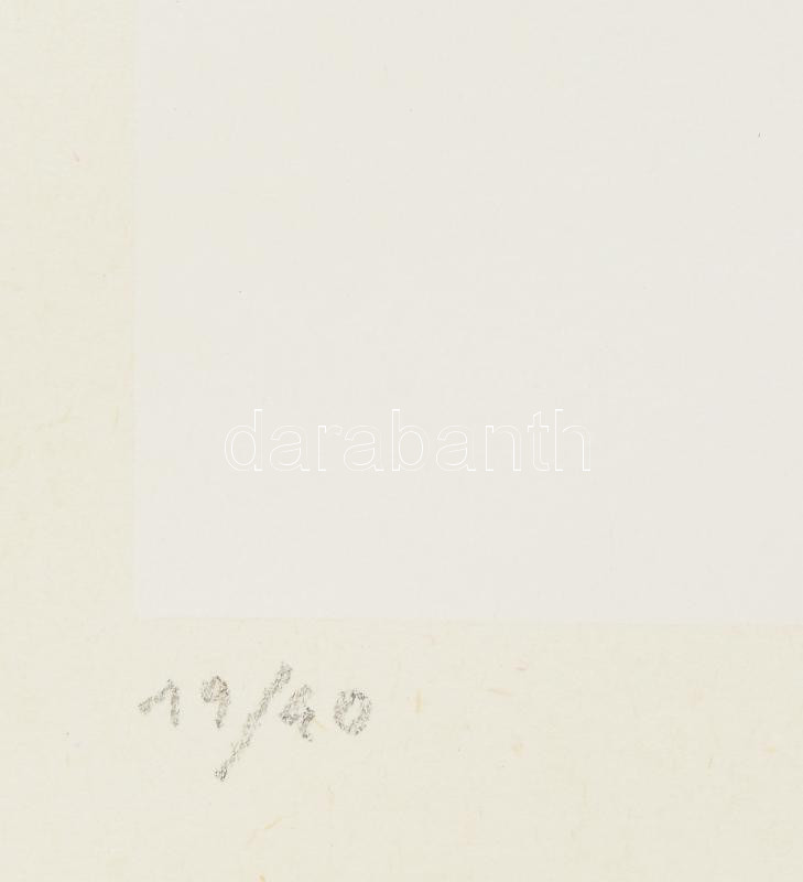 Mark (Márkus), Anna (1928-): Geometrikus kompozíció, 1990. Szitanyomat, papír, jelzett, számozott (18/40). 45,5x34 cm / serigraphy on paper, signed, numbered (18/40) - Image 4