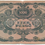 1945. 1000P 'MNB' bélyeggel, 'Gyermekposta Hivatal' felülbélyegzéssel T:F kis szakadás Adamo P22e - Image 2