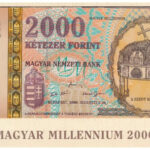 2000. 2000Ft 'Millenium' 'MM 0361130' bontaott díszcsomagolásban, ragasztva T:I Adamo F56A