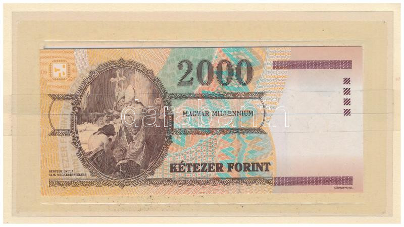 2000. 2000Ft 'Millenium' 'MM 0361130' bontaott díszcsomagolásban, ragasztva T:I Adamo F56A - Image 2