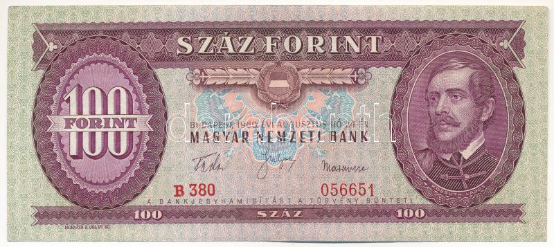1960. 100Ft T:F szép papír Adamo F30