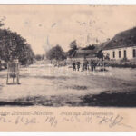 1902 Búrszentmiklós, Bur-Sankt-Niklas, Borsky Mikulás (Szenice, Senica); utcakép. Kiadja Emanuel J. / street view
