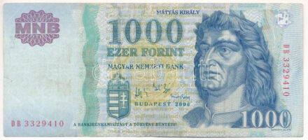 2006. 1000Ft 'DB' T:F kis szakadás