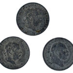 1895. 1K fém minipénz (2db) + 1900. 5K fém minipénz T:XF,VF