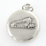 Molnija fém tokos vasutas zsebóra. Kopott számlappal, működik d: 48 mm - Image 2