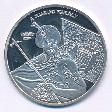 DN 'Nemzetünk nagyjai - Thököly Imre' Ag emlékérem (10,37g/0.999/35mm) T:PP kis patina
