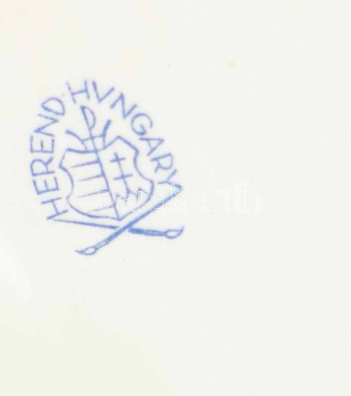 Herendi porcelán Apponyi mintás cipőcske, kézzel festett, jelzett, hibátlan. 10x5,5 cm - Image 2