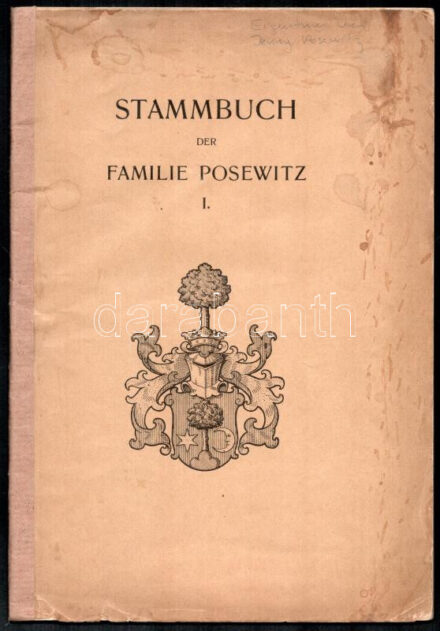 Stammbuch der Familie Posewitz I-II. köt. Késmárk,1906, Vogt - Sauer Pál, 46 p.; 27 p. Német nyelven. Kiadói papírkötések, az I. kötet borítója foltos, a gerince javított, a II. kötet borítója és 1 lap (27.) leszakadt, számos