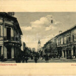 1912 Liptószentmiklós, Liptovsky Mikulás; Úri utca, Lerchenfeld Gyula és Maczner Ignác üzlete. W.L. Bp. 2514. 1910-13. 9780. / street, shops (EK)