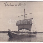 Orsova, Vitorlás az Aldunán / Danube with sailing ship, sailboat. photo