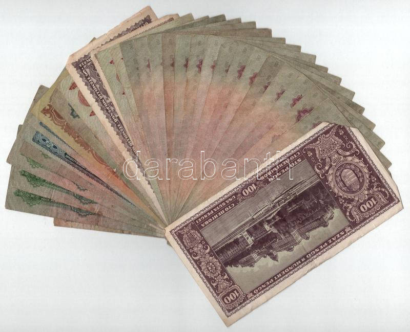 30db-os vegyes Pengő bankjegy tétel T:F,VG - Image 2